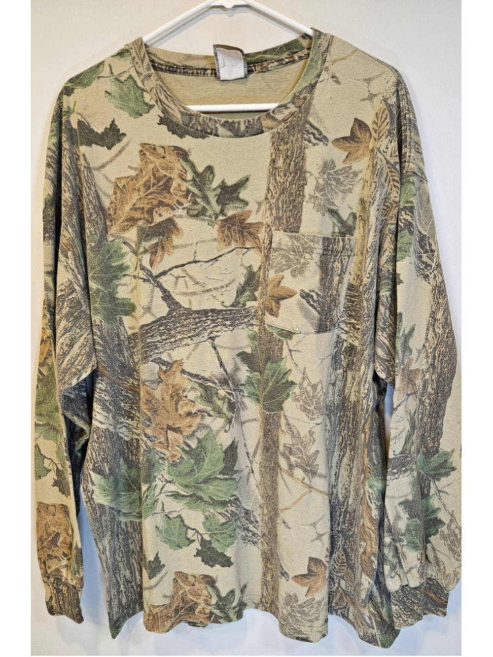 Vintage Jerzees Outdoors Advantage Camo Shirt XL Long Sleeve Hunting Pocket